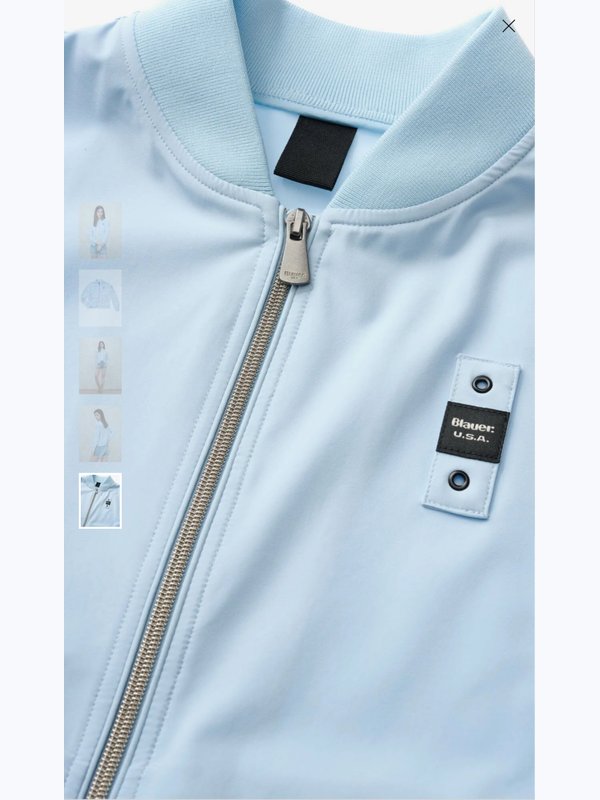 Бомбер голубой Blauer