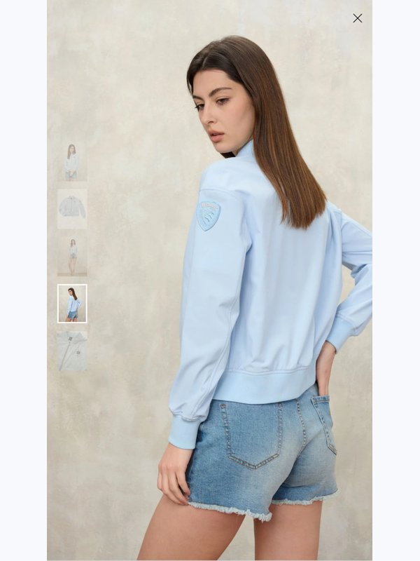 Бомбер голубой Blauer