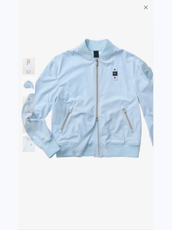 Бомбер голубой Blauer