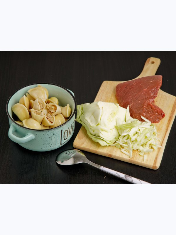 ВАРЕНИКИ С МЯСОМ И КАПУСТОЙ 800 гр.