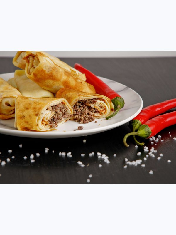 БЛИНЧИКИ С МЯСОМ И РИСОМ