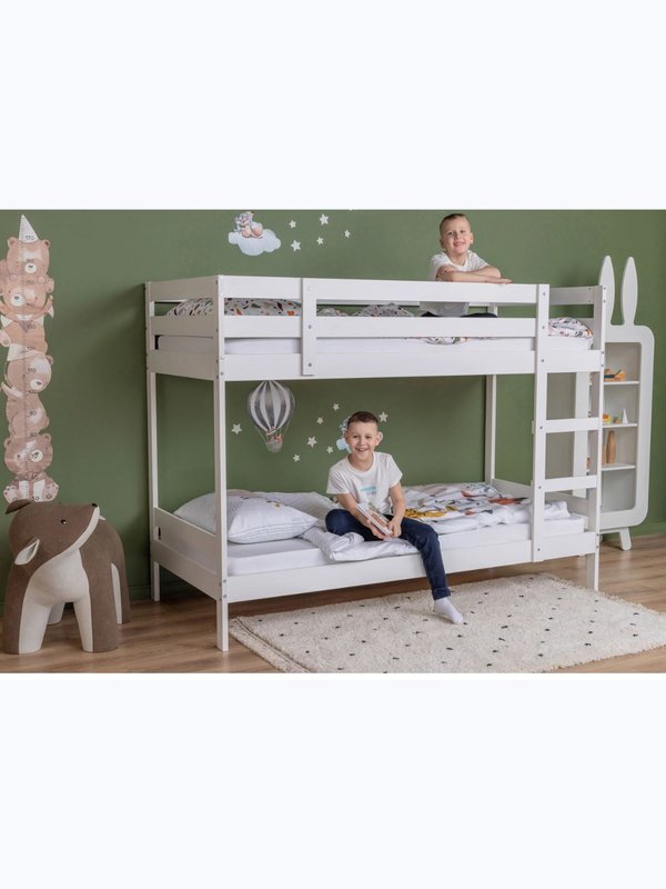 Кровать двухъярусная 200*090 Neo (Нео) белая