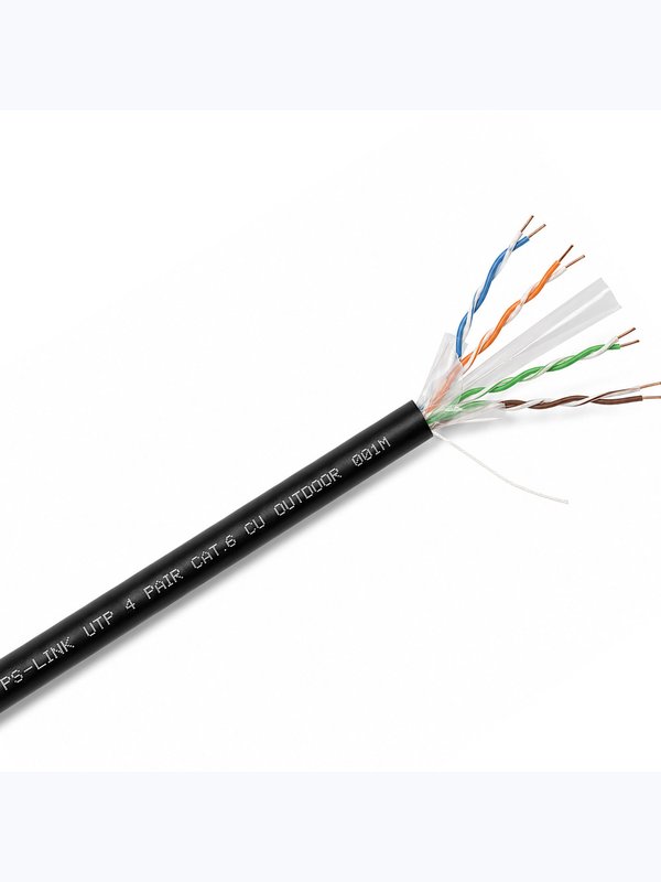 Кабель витая пара UTP4 cat.6 CU 10 метров Ps-Link UTP-CAT6-CU10-OUT уличный