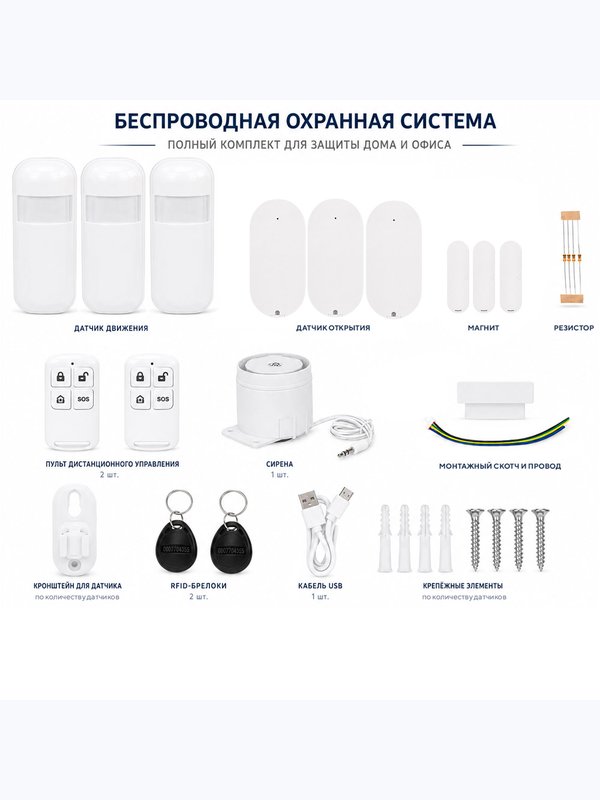 Комплект охранной GSM/WIFI сигнализации Ps-Link KIT-PG109-4G-T6-SIM