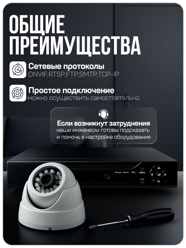 Готовый комплект видеонаблюдения 1 камера внутренняя 2Мп PS-Link с удаленным доступом, ночной съемкой, детекцией движения / KIT-A201HD