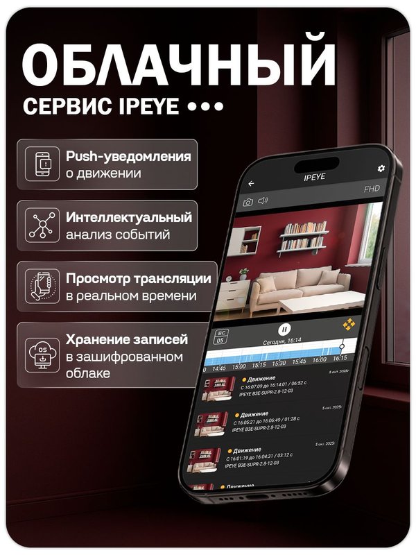 IP Комплект видеонаблюдения для ПВЗ с 1 камерой 5Мп с ИК-подсветка и питанием POE / удаленный доступ через IPEYE / PS-Link KIT-A501POE-YE-LT