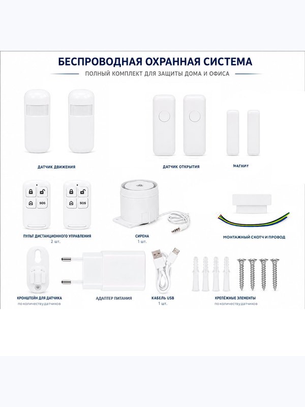 Комплект охранной GSM/WIFI сигнализации Ps-Link KIT-PG500-4G-T4-SIM