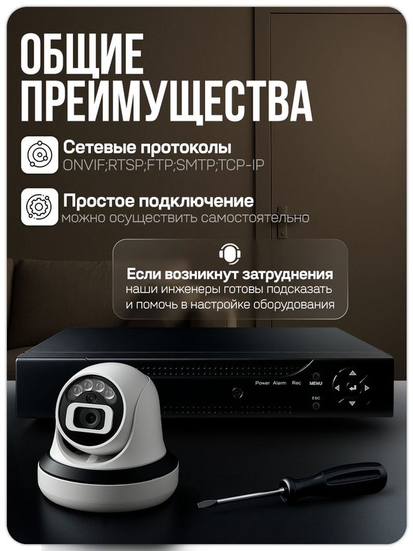 Готовый комплект AHD видеонаблюдения FullColor 1 камера внутренняя 2Мп PS-Link с удаленным доступом, цветная съемка ночью, детекция движения / KIT-A201HDC