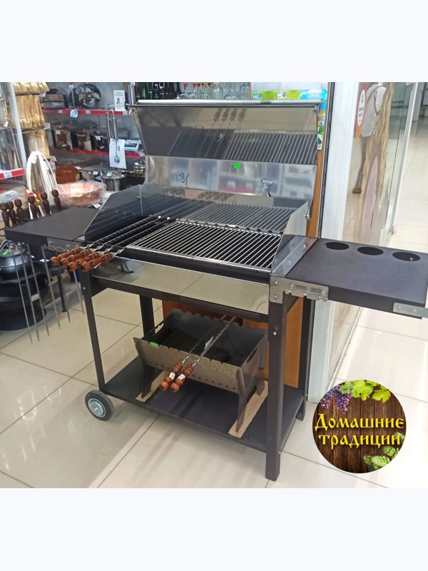 Мангал Premium+полки+крышка гриль
