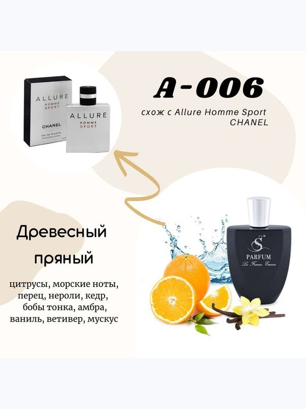 A6  "TRENDY SPORT" схож с Allure Homme Sport CHANEL