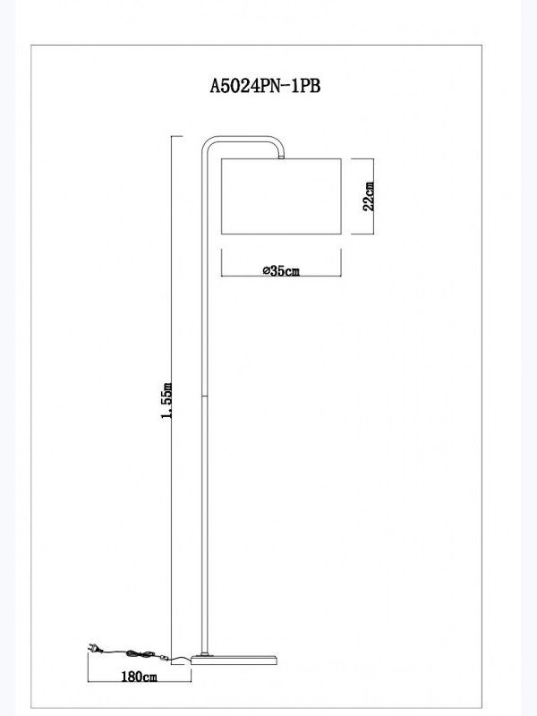 Торшер ARTE Lamp A5024PN-1PB