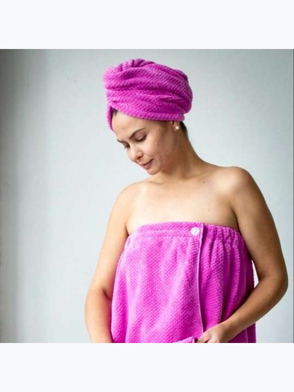 Женское парео + тюрбан  85х160 (плотность 400 гр/м2)