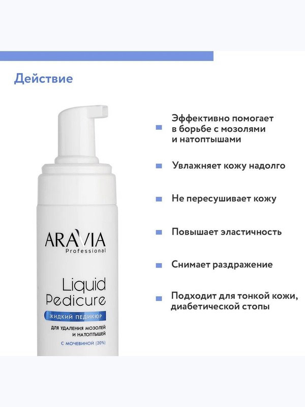 ARAVIA Пенка-размягчитель длч удаления мозолей и натоптышей с мочевиной (20%), 200мл