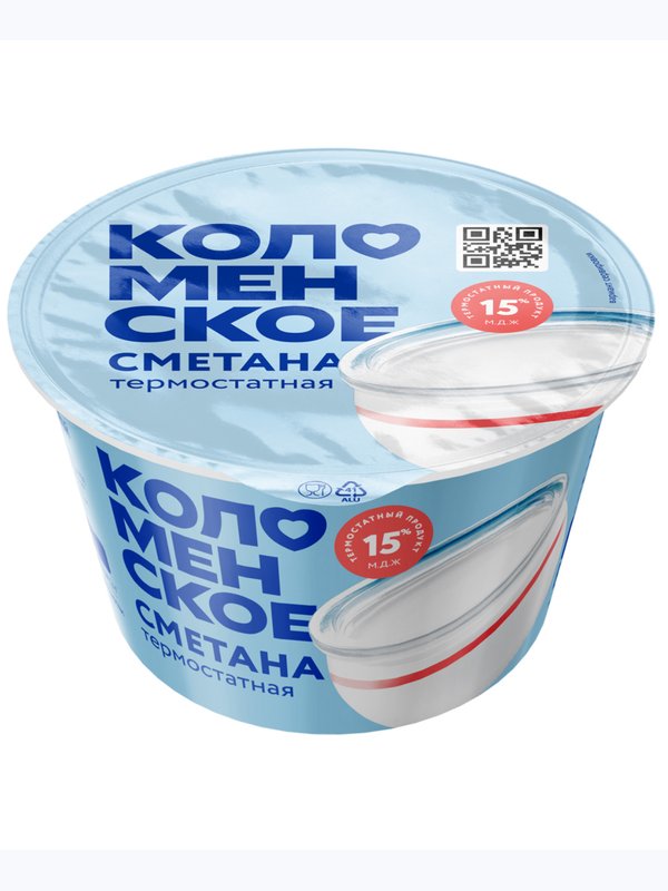 СМЕТАНА ТЕРМОСТАТНАЯ КОЛОМЕНСКИЙ 15% 180ГР