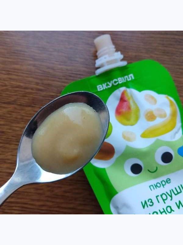 Пюре из груши банана и киви 90 гр Вкусвилл