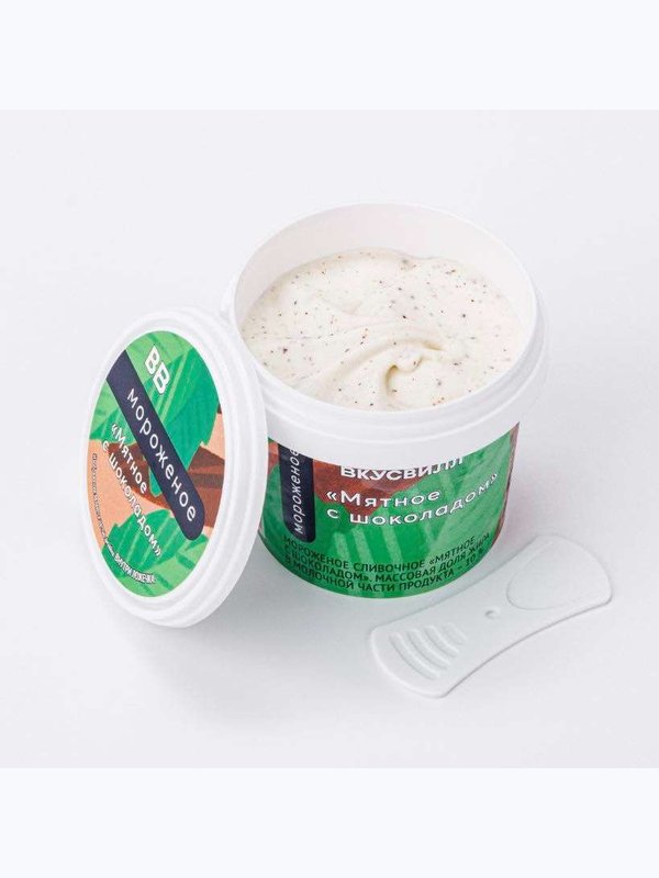 МОРОЖЕНОЕ МЯТНОЕ С ШОКОЛАДОМ ВКУСВИЛЛ