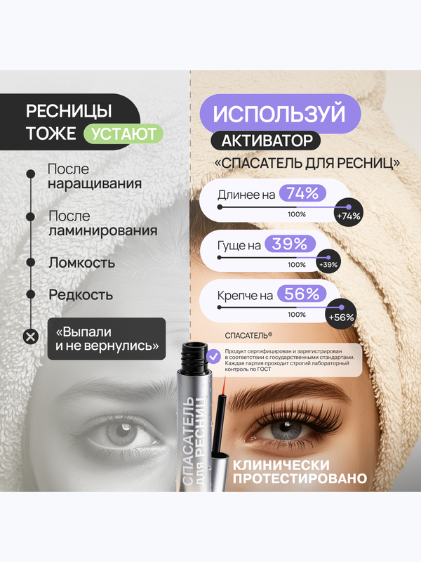Спасатель роста ресниц и бровей