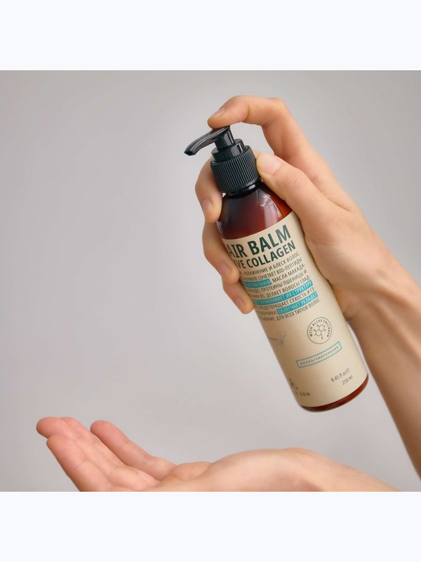 Питательный бальзам для волос с ЖИВЫМ КОЛЛАГЕНОМ. HAIR BALM ALIVE COLLAGEN, 250 мл