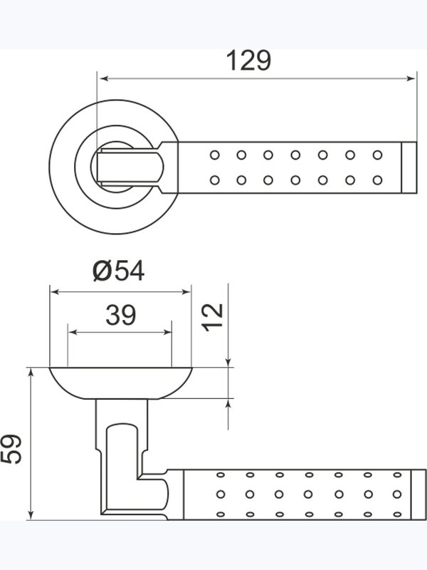 Ручка раздельная R.LD54.Eridan37 мат.никель (кв.8х140)