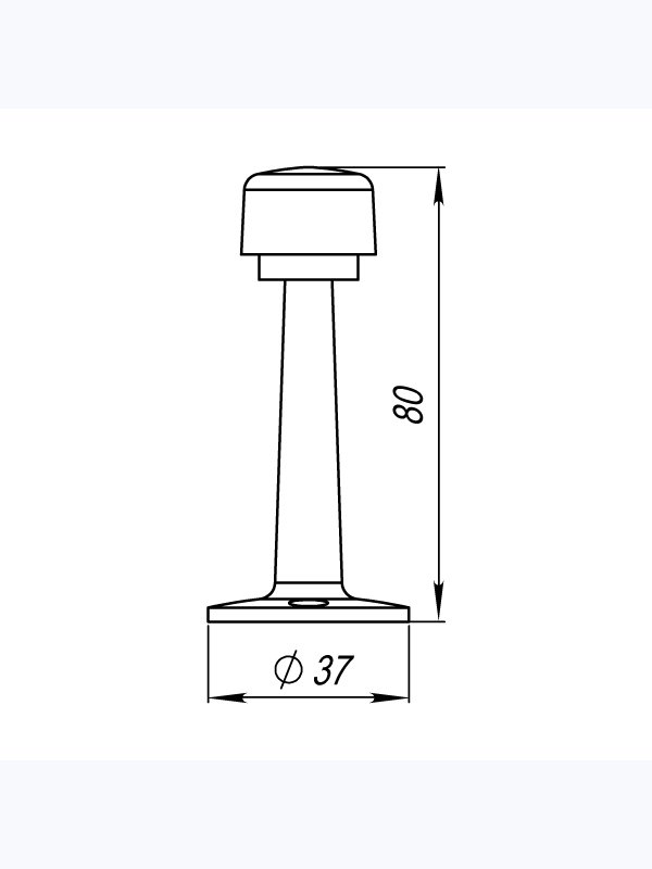 Упор дверной настенный DFIX/W85 INOX BL-24 черный (Пунто)