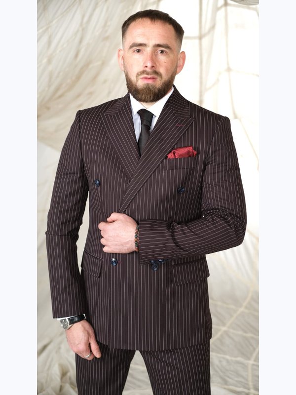 Рочестер/ Бордовый, Полоска,Двойка
