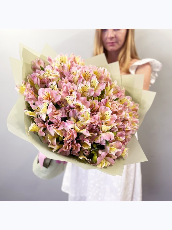 Pink alstroemerias