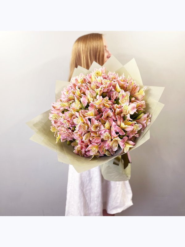 Pink alstroemerias