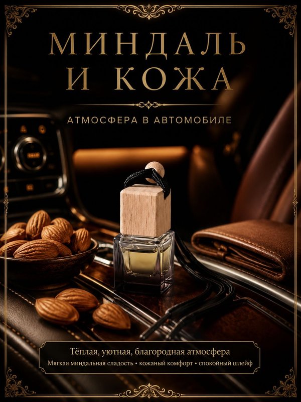 Автопарфюм Миндаль и кожа, 7 мл