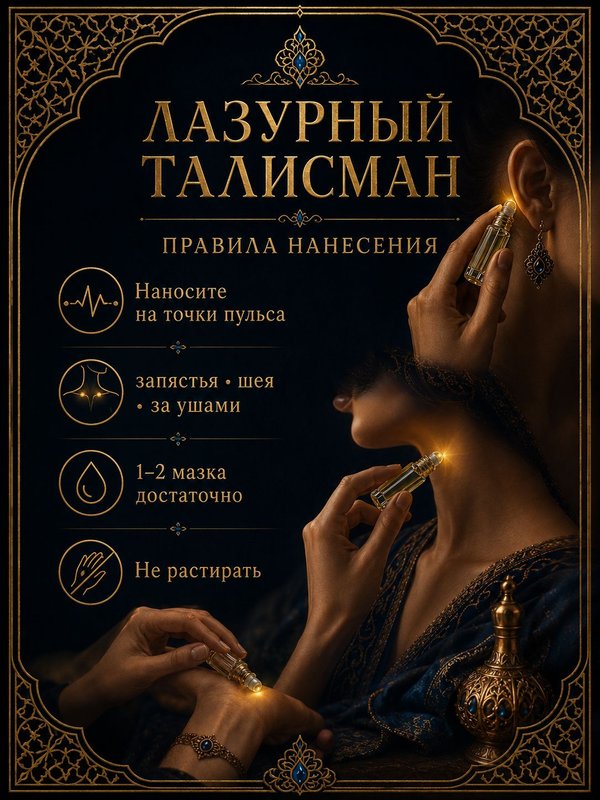 Масляные духи Лазурный талисман, 3 мл