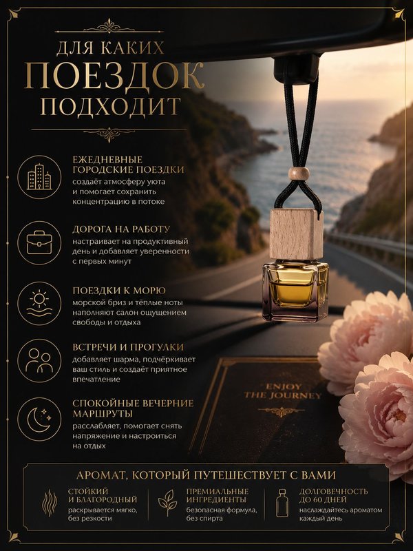 Автопарфюм Морской пион, 7 мл