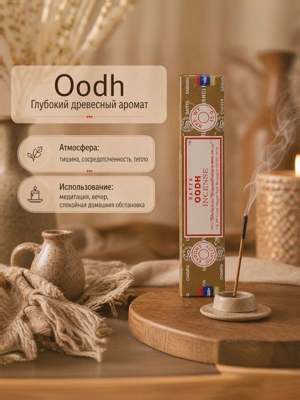 Набор благовоний Индийская классика Jasmine, Oodh, Black Gold