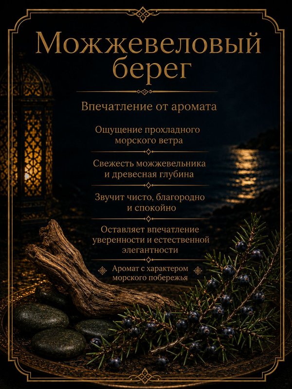 Масляные духи Можжевеловый берег, 5 мл