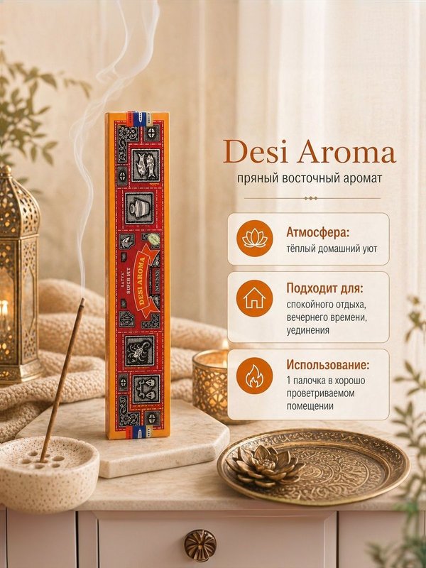 Набор благовоний "Восточная сказка" Arabian Night, Desi Aroma, Namaste