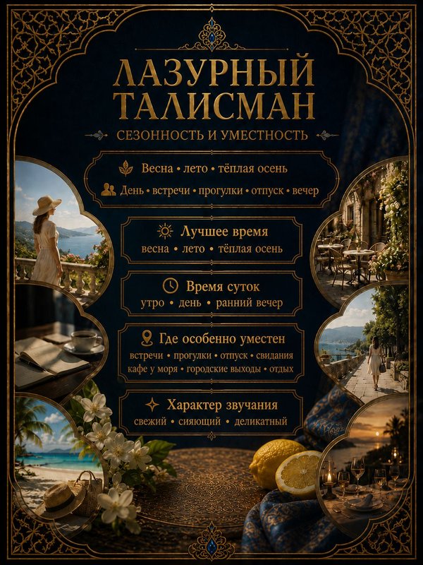 Масляные духи Лазурный талисман, 3 мл