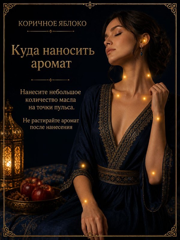 Масляные духи мужские Коричное яблоко , стойкие, шариковые, древесно-пряный аромат, 3 мл