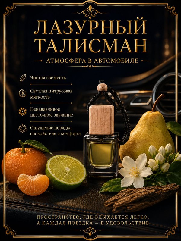 Автопарфюм Лазурный талисман, 7 мл