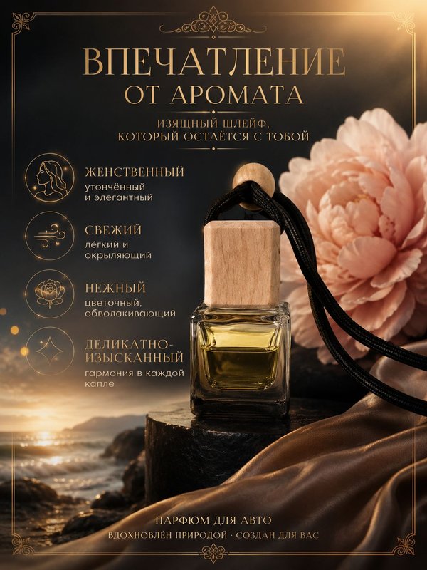 Автопарфюм Морской пион, 7 мл