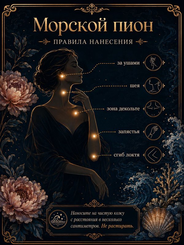 Масляные духи Морской пион, 6 мл
