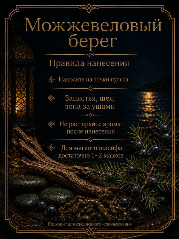 Масляные духи Можжевеловый берег, 5 мл