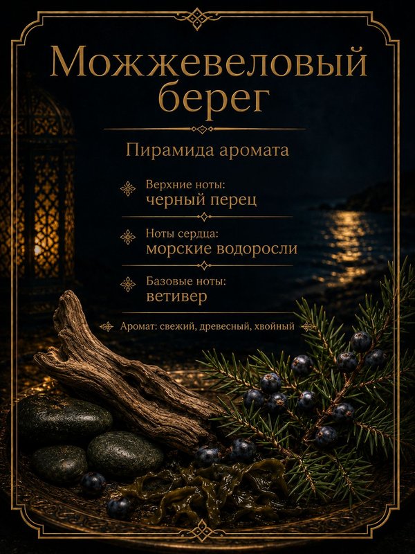 Масляные духи Можжевеловый берег, 3 мл