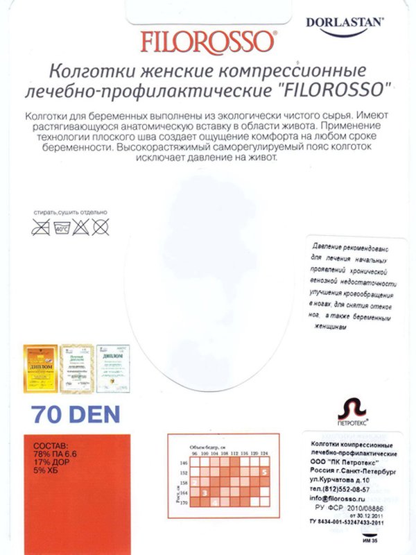 Колготки для беременных компрессионные Mama 1 класс 40 den, черные