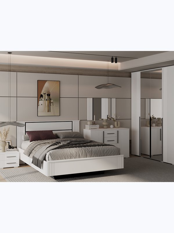 Комод Амалия секция №8 Цвет: Белый авал