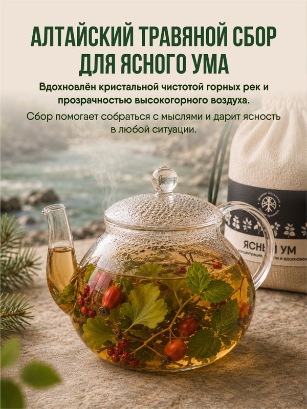 Живая Алхимия Травяной чай Ясный Ум 100г