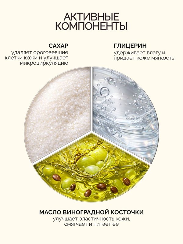 Сахарный скраб-слайм для тела с ароматом манго 350 гр, O2 cosmetic