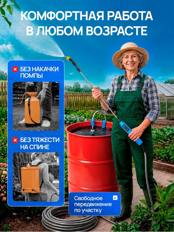 Опрыскиватель садовый аккумуляторный Riclend