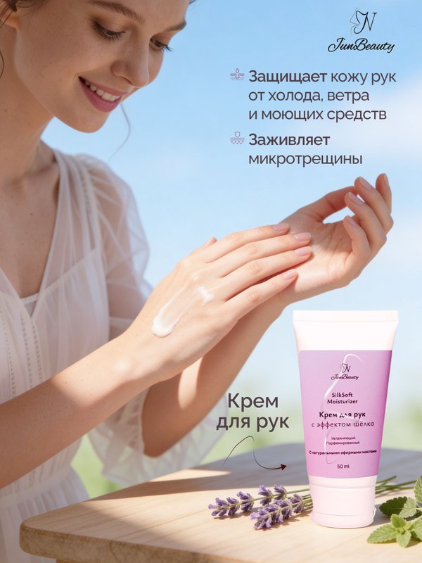 Набор крема для рук с эффектом шелка и крема для ног с эфирными маслами лаванды и вербены