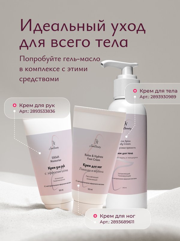 Гель-масло для душа с эфирным маслом Литсея кубебы, 250 мл