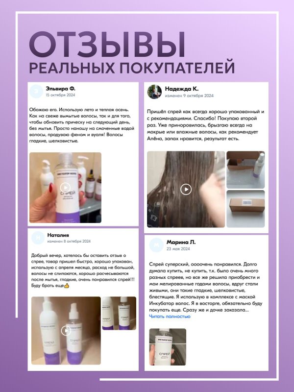 Спрей двухфазный, увлажнение, термозащита, распутывание
