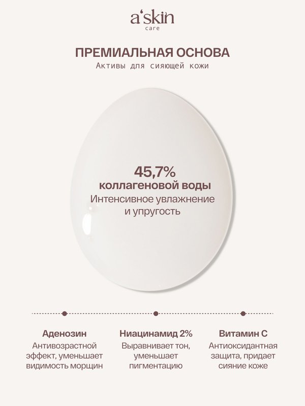 Антивозрастная сыворотка для лица от морщин, увлажняющая, Корея 30 мл a'skin care