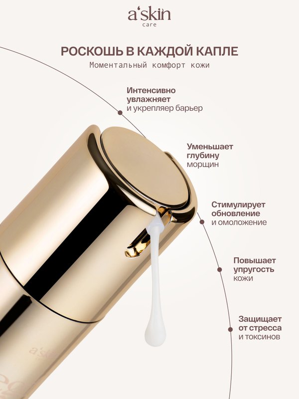 Антивозрастная сыворотка для лица от морщин, увлажняющая, Корея 30 мл a'skin care